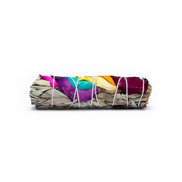 White Sage smudge & chakra rose petals