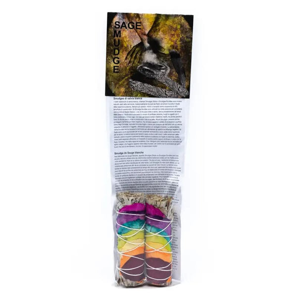White Sage smudge & chakra rose petals