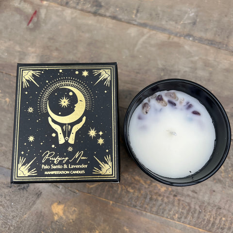 Manifestation candle Purifying Moon in glass