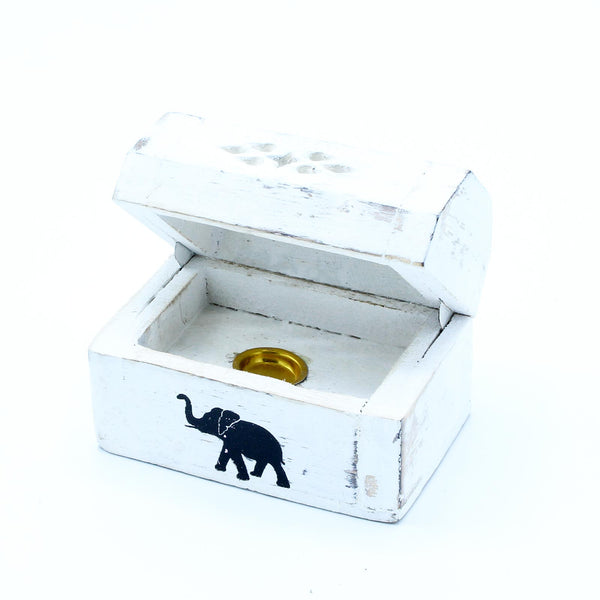 White Washed Incense Holder