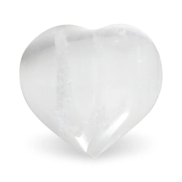 Selenite heart stone